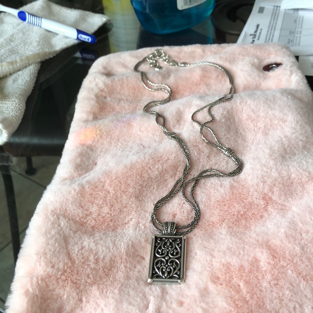 Brighton long chain pendant necklace